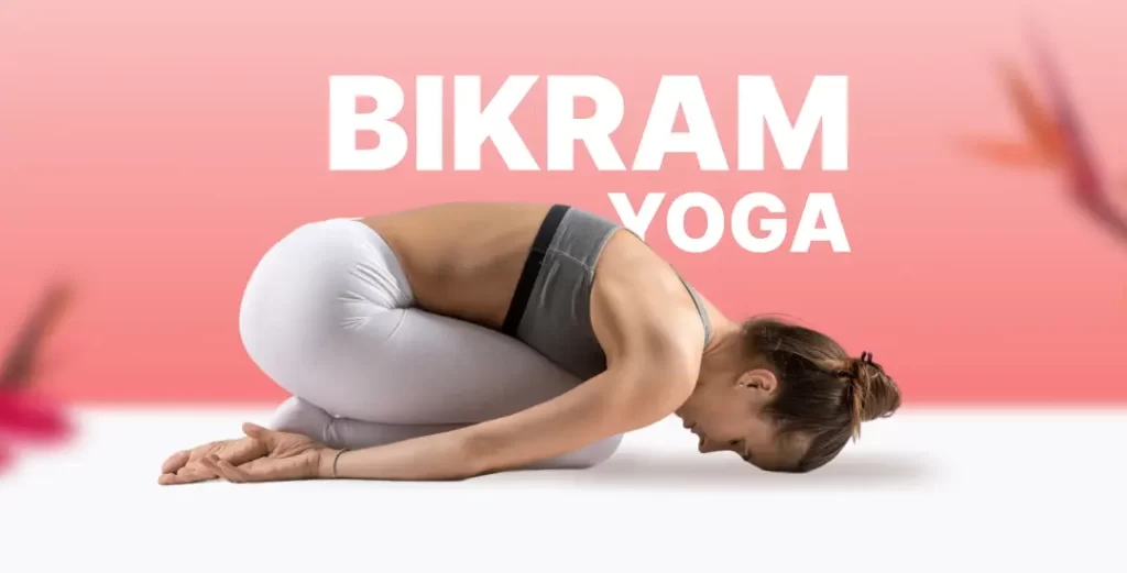 a women doing bikram yoga