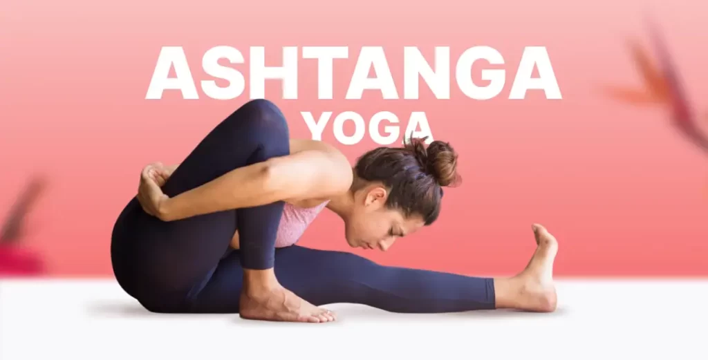 a women doing yoga on a white backgroung